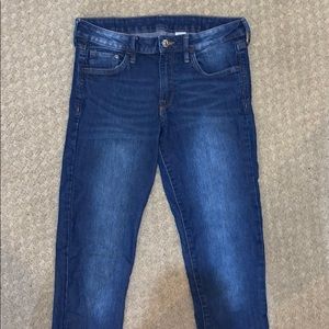 Low Rise Dark Wash Skinny Jeans
